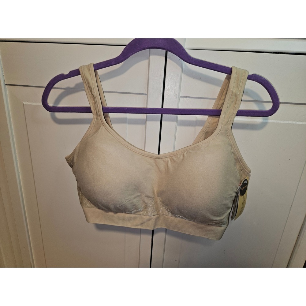 Truekind Daily Comfort Wirefree Shaper‎ Bra Beige Nude 3XL Plus Size NWT